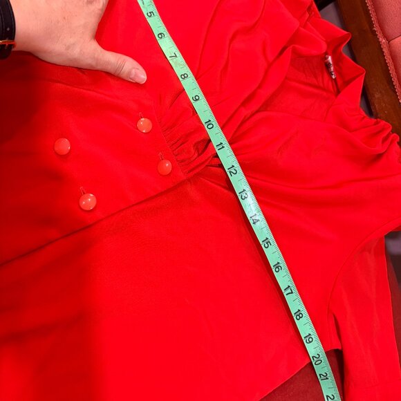 Candy Red vintage blouse L - Picture 3 of 5